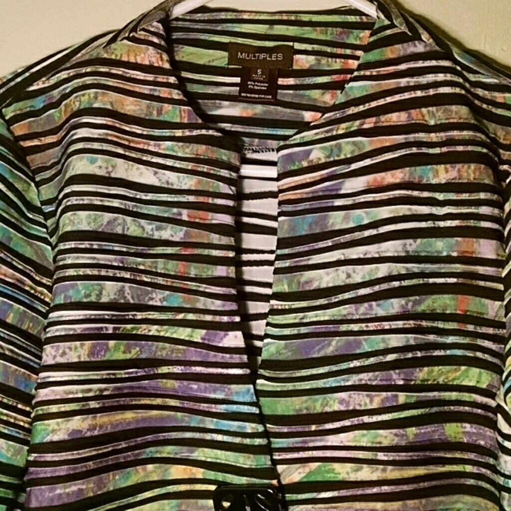 Multiples Marble-Colored Small Blazer Jacket